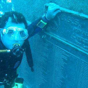 Picture looking into the silo at the dive platform