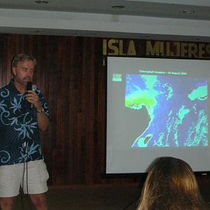 Satellite view of nutrients in the water off the Mexican peninsula