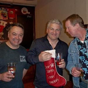 CHUM Holiday Party Mr. Snorkel asks "What's in that stocking?"