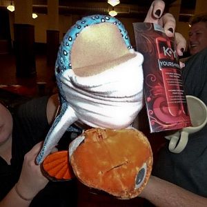 CHUM Holiday Parrrty Whale Shark and Nemo and KY