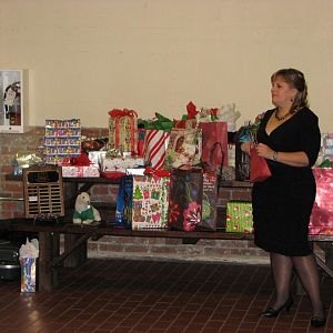 Cold_H20 in front of the White Elephant Gift Table