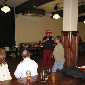 Walking up to accept Diver of the Year!