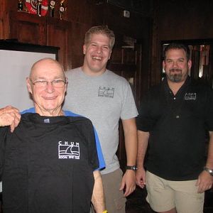 Our February Speaker, Jim Rosborough, with our Prez & V.P.