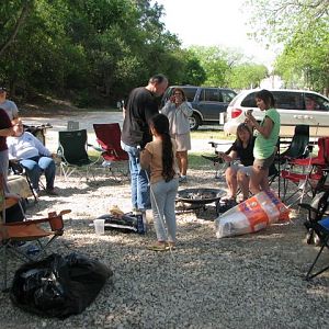 Sunday morning campfire gathering