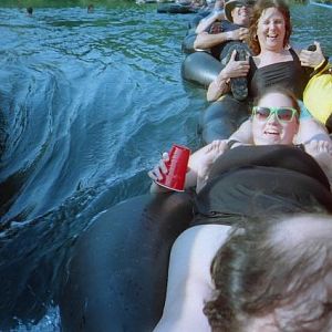 CHUM-O-PEDE getting sucked in the tube chute