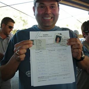 Sushi Boy checks in his team's divers - both of them