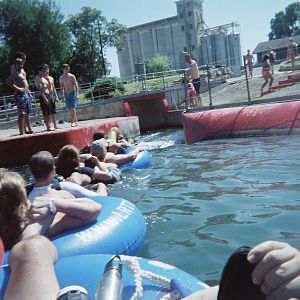 the CHUM-o-pede enters the tube chute