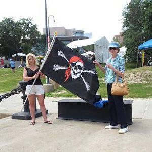 Kendra and my mom cheering us on