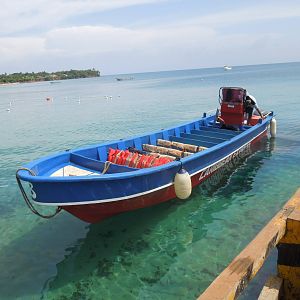 our boat off the island