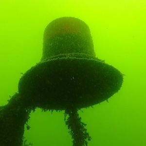 The bell on one of the fire trucks