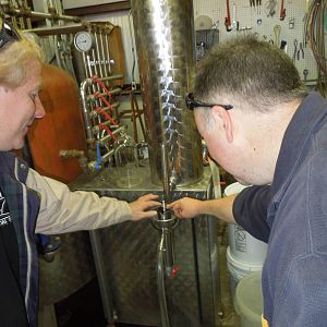 Sampling the product running straight off the still