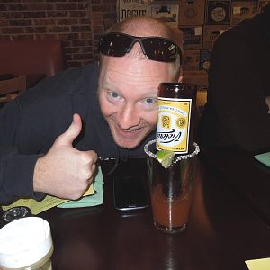 Dude, your beer's upside down