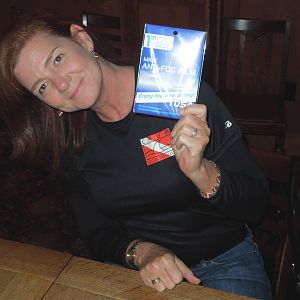 Even our treasurer won a door prize