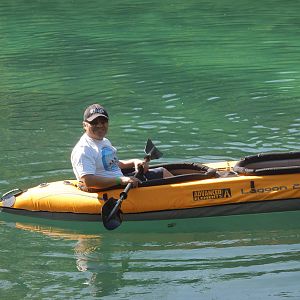 Ocky and his kayak
