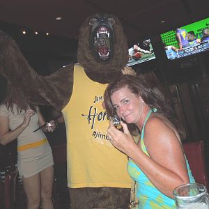 Vanessa grins and bears it