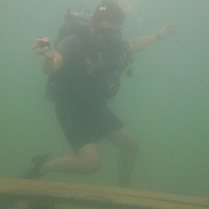 It's hard to be graceful at u/w bean bags