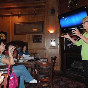 Holly and Barb do the hand jive