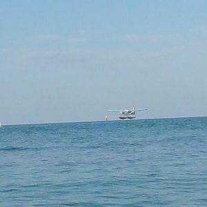 Seaplane landing from dive off Ft Jefferson