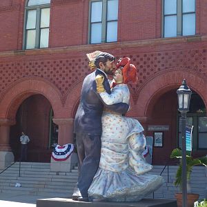 In front of the museum