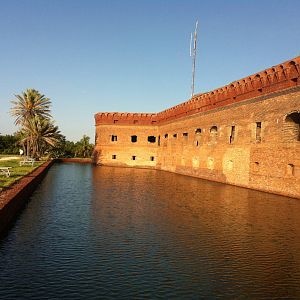 the moat at Fort Jefferson