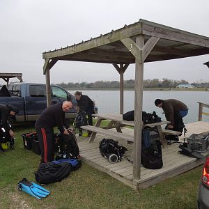 December dive at Mammoth Lake