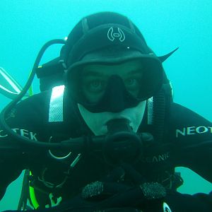 He won't get his pic taken above the water...