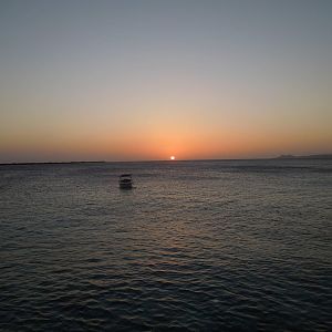 the sun setting on our last day