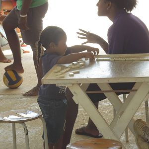 dominoes with the big kids