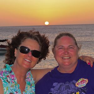 Heidi Ho and Ms Kjenn Dives at sunset