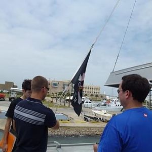 Raising the colors