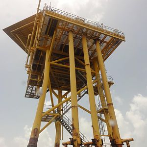 Production platform 40 miles offshore