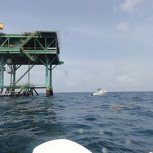 Platform 20 miles offshore