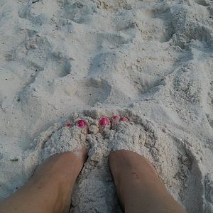 Toes in the sand