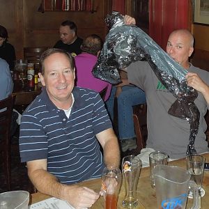 Kurtis takes on the inflatable shark