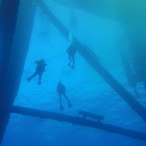 Divers on Rig