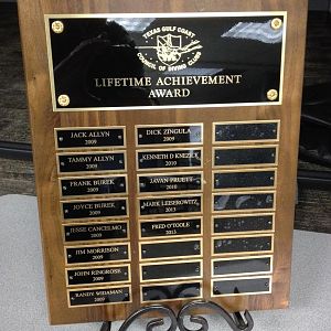 Lifetime Achievement plaque