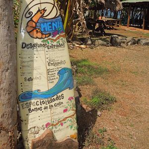 a typical Santa Catalina menu