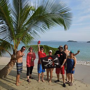 celebrating a good day's diving