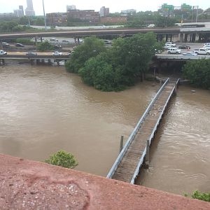 Buffalo Bayou & Allen Parkway from the Hobby Center Garage