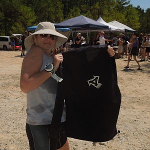 Vanessa snagged a wetsuit top