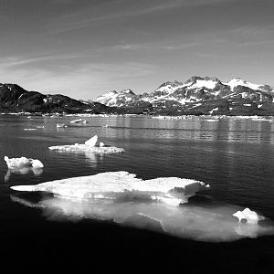 Sitting on the dock of a Greenland Bay