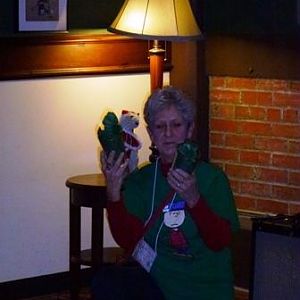 Mrs. blue duck with CHUM pints