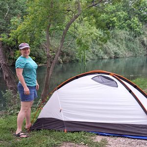 wanderwoman and her tent