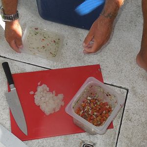 on the boat food prep