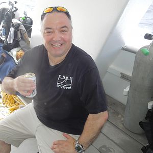 McLOT pretends to drink a beer