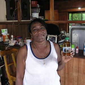 Tina with her wares