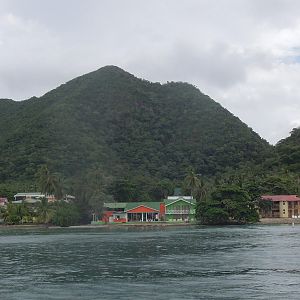 Our hotel, from the water