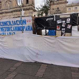 60 - Peace Camp In Plaza De Bolivar In Bogota