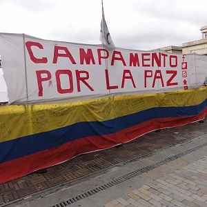 61 - Peace Camp In Plaza De Bolivar In Bogota
