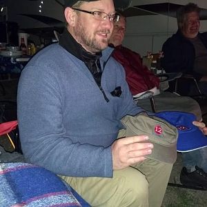 He pulled them out from under his shirt!  It was awesome.